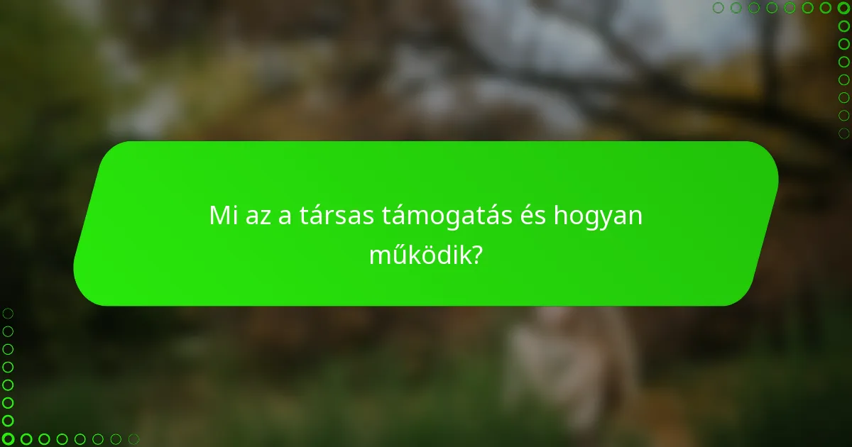 Mi az a társas támogatás és hogyan működik?